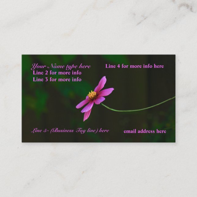 Business Cards: w/a touch of Nature Business Card (Front)