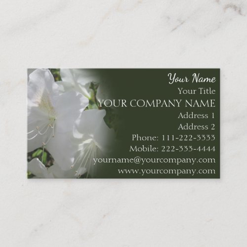 Business Cards _ White Azaleas