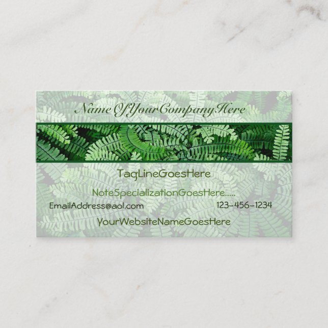 Business Cards with a Nature theme (Front)