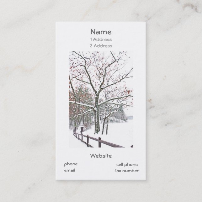 Business Cards with a touch of Nature (Front)