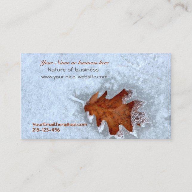 Business Cards with a touch of Nature (Front)