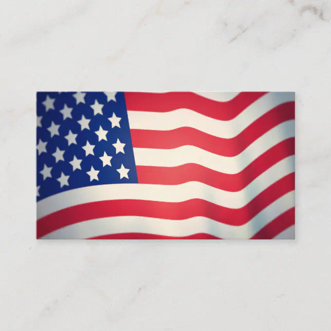 Business Cards with American flag | Zazzle