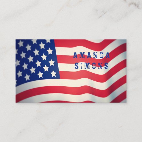 Business Cards with American flag