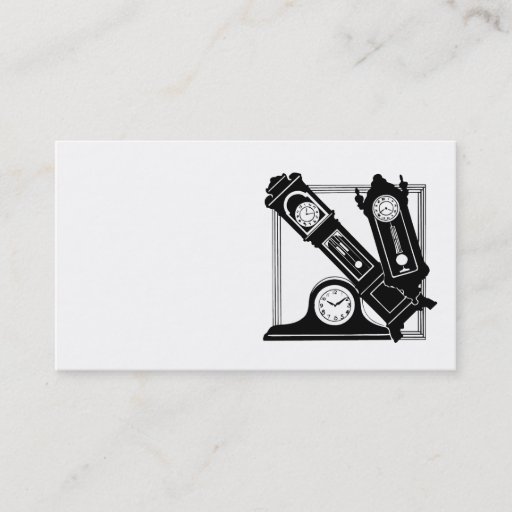 Customizable Business Cards with Antique Clocks