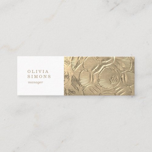 Business Cards with golden metal print