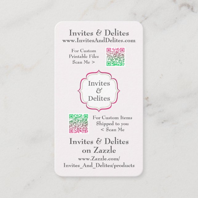 Business Cards with QR codes for easy scanning (Front)