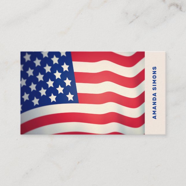 Business Cards with USA flag (Front)