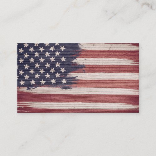 Business Cards with  vintage American flag