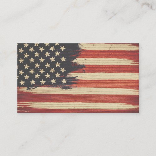 Business Cards with  vintage American flag