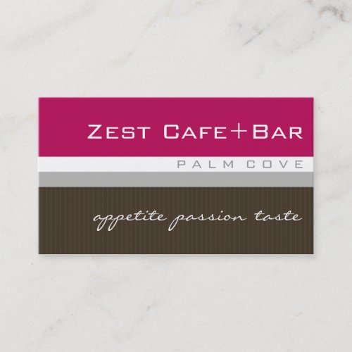 business cards > zest [hot pink+chocolate]