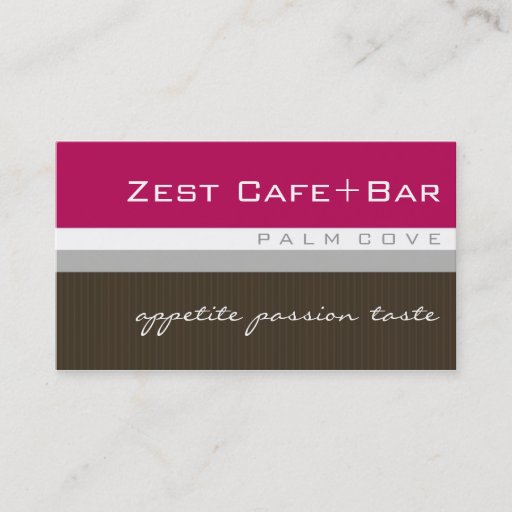 Customizable business cards > zest [hot pink+chocolate]