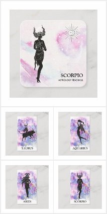 BUSINESS CARDS - ZODIAC CELESTIAL ASTROLOGY