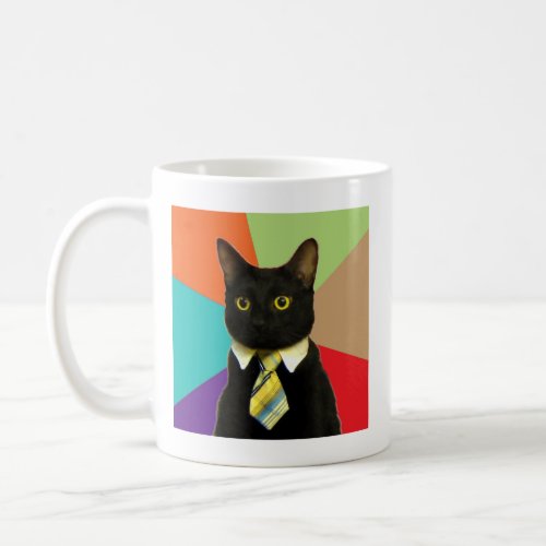 Business Cat Advice Animal Meme Coffee Mug