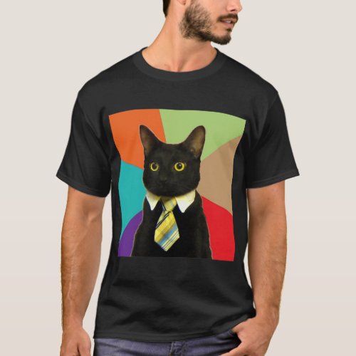 Business Cat Advice Animal Meme T_Shirt