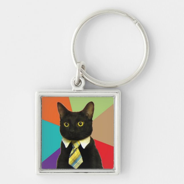 Business Cat keychain (Front)