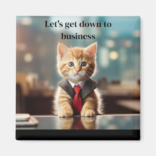 Business Cat Magnet