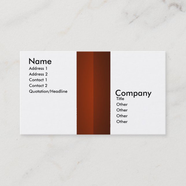 Business Center Collection Card (Front)