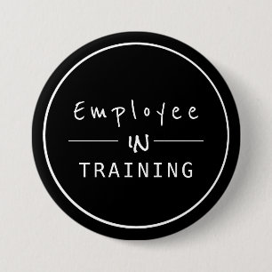 Business Centered  Employee in Training Button