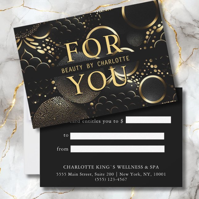 BUSINESS CERTIFICATE | For You (BUSINESS CERTIFICATE | For You. Black, Gold, Pattern, Trendy.)