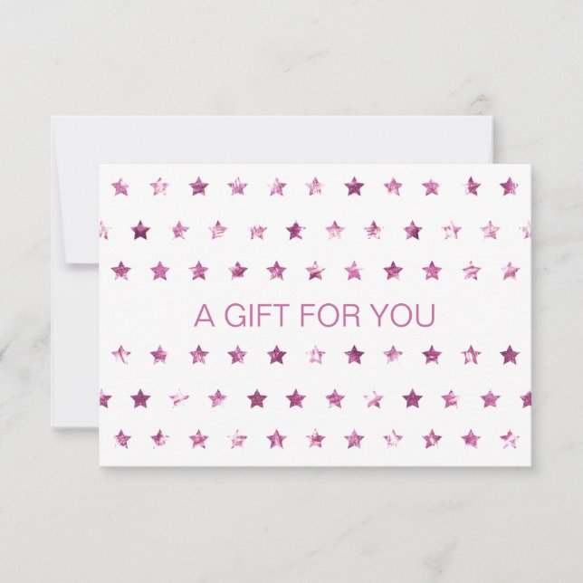 BUSINESS  CERTIFICATE Glitter Stars (Front)