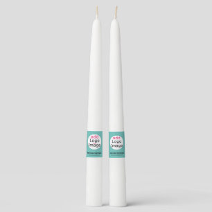 Business Chic Customizable Add Logo Fresh Mint  Taper Candle