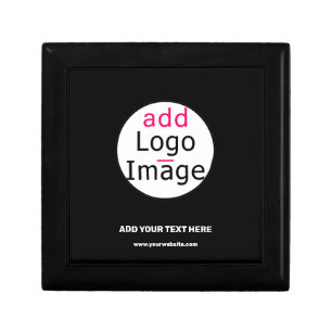 Business Chic Customizable Black White Minimal Gift Box