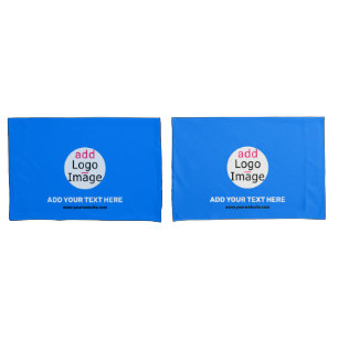 Business Chic Customizable Brand Ultramarine Blue Pillow Case