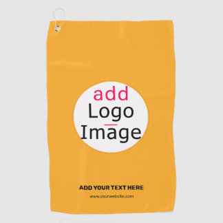 Business Chic Customizable Logo Macaroni & Cheese Golf Towel