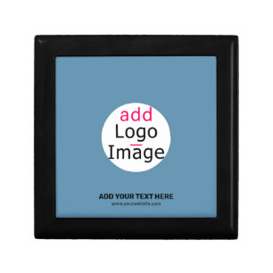 Business Chic Promo Customizable Dusty Blue Gift Box