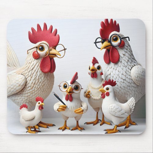 Business Chickens  Mouse Pad