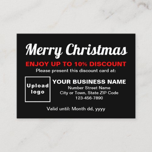 Business Christmas Black Discount Card