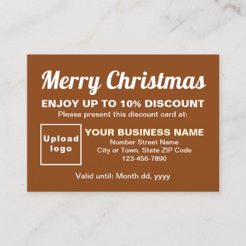 Business Christmas Brown Discount Card