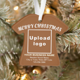 Business Christmas Brown T-Shirt Shape Acrylic Ornament