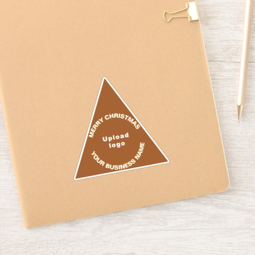 Business Christmas Brown Triangle Vinyl Sticker