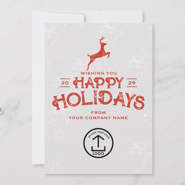 Business Christmas Card Clients Customer Employees (Front)