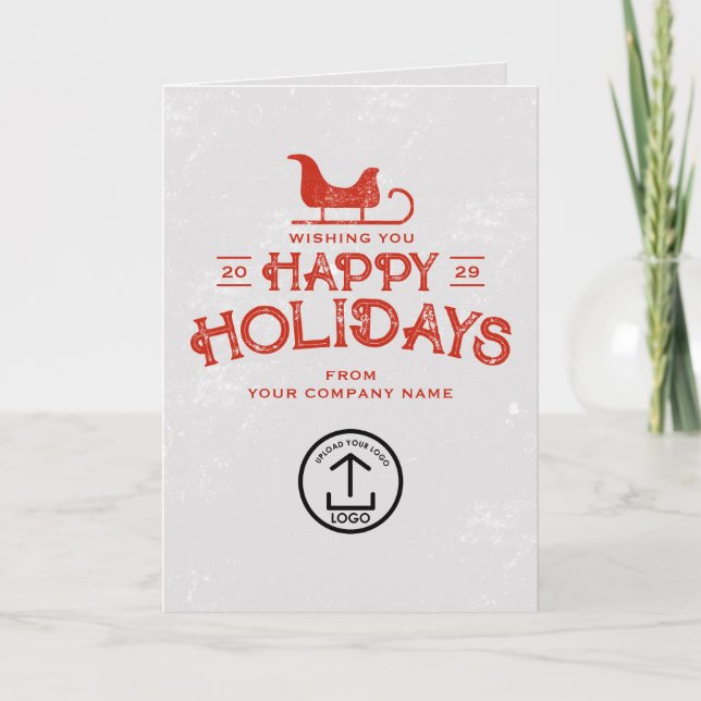 Business Christmas Card Clients Customer Employees (Front)