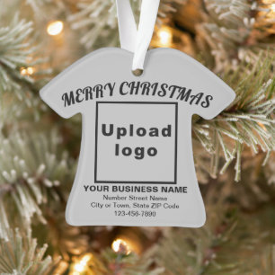 Business Christmas Gray T-Shirt Shape Acrylic Ornament