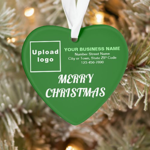 Business Christmas Green Heart Acrylic Ornament