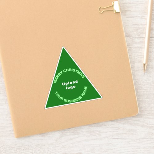 Business Christmas Green Triangle Vinyl Sticker