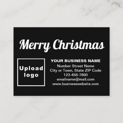 Business Christmas Greeting on Black Enclosure Card