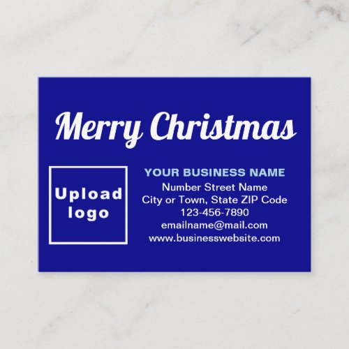 Business Christmas Greeting on Blue Enclosure Card