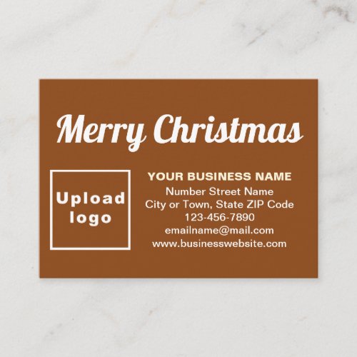 Business Christmas Greeting on Brown Enclosure Card