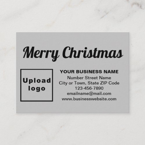 Business Christmas Greeting on Gray Enclosure Card