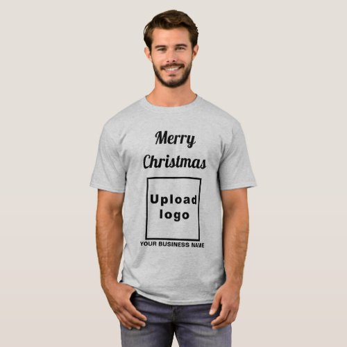 Business Christmas Greeting on Gray T_Shirt