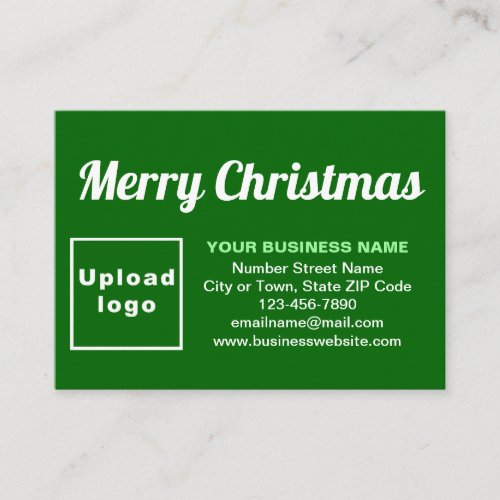 Business Christmas Greeting on Green Enclosure Card