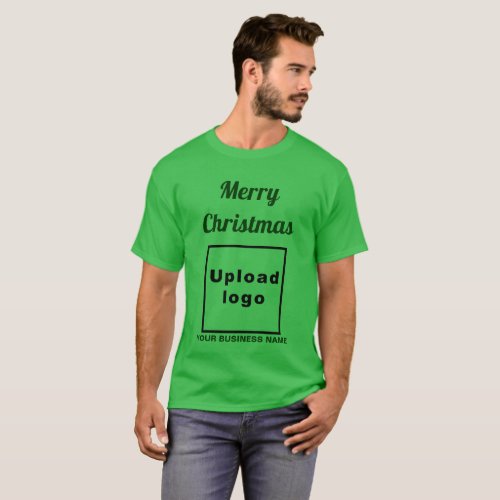 Business Christmas Greeting on Green T_Shirt