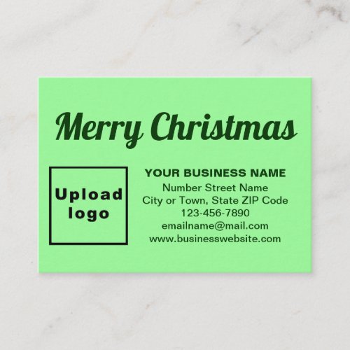 Business Christmas Greeting on Light Green Enclosure Card