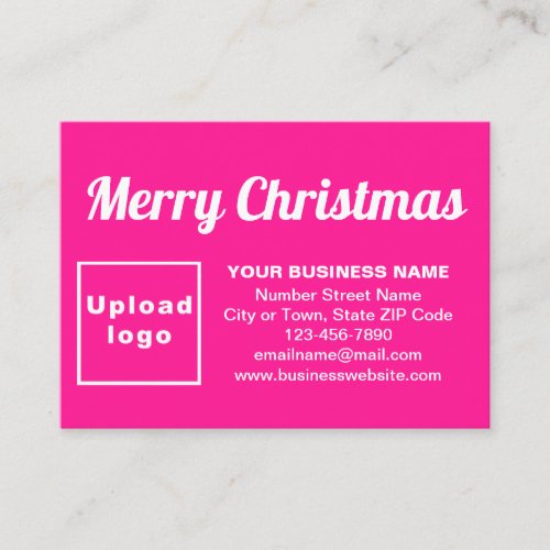 Business Christmas Greeting on Pink Enclosure Card