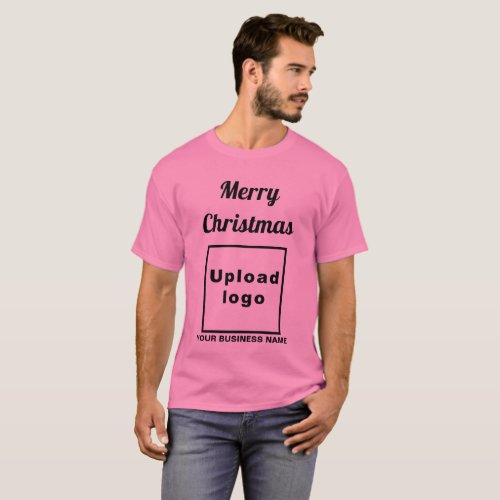 Business Christmas Greeting on Pink T_Shirt