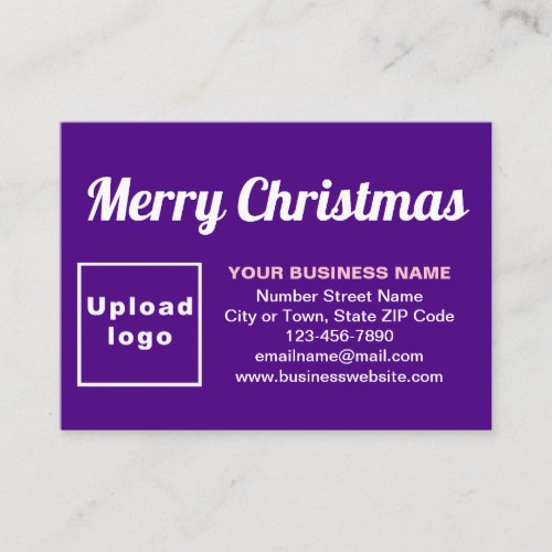 Business Christmas Greeting on Purple Enclosure Card